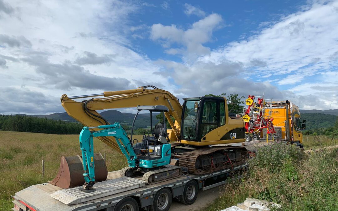 CAT 312C and Kobelco